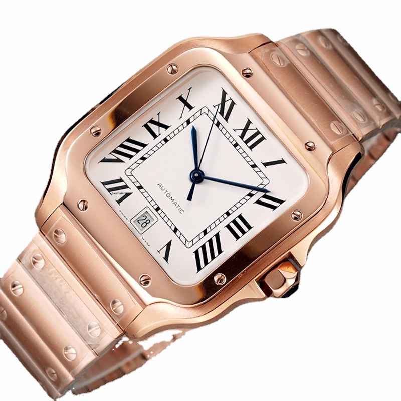 39mm High Quality Mens Automatic Mechanical Watch Waterproof Gold Bezel Stainless Steel Calendar White Rome Dial, Orange
39mm High Quality Mens Automatic Mechanical Watch Waterproof Gold Bezel Stainless Steel Calendar White Rome Dial, Orange