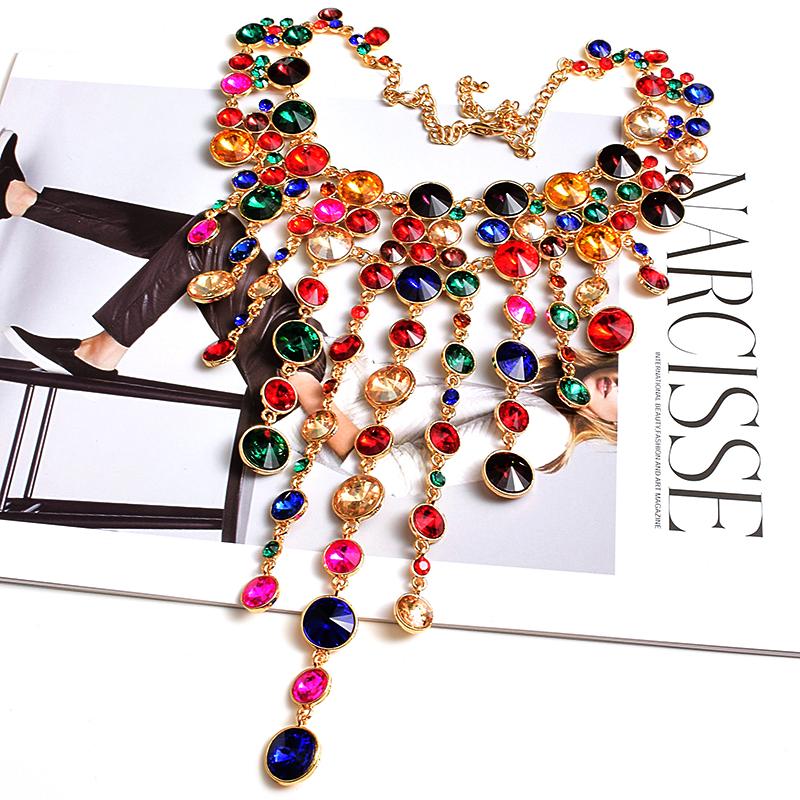 Chains Statement High-end Rhinestones Necklace Accessories Handmade Fashion Colorful Crystals Necklaces Jewelry For WomenChains
Chains Statement High-end Rhinestones Necklace Accessories Handmade Fashion Colorful Crystals Necklaces Jewelry For WomenChains