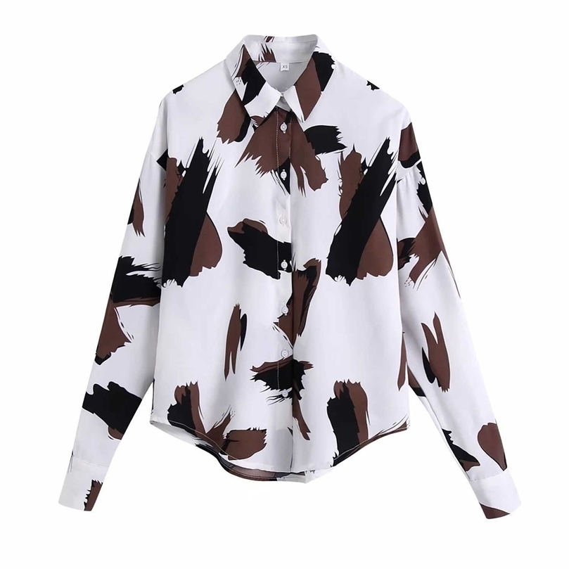 Women Graffiti Printed Shirt Long Sleeves Fashion Chic Lady Woman Blouse Shirt Tops Femme Mujer blusas 210709, As picture
Women Graffiti Printed Shirt Long Sleeves Fashion Chic Lady Woman Blouse Shirt Tops Femme Mujer blusas 210709, As picture
