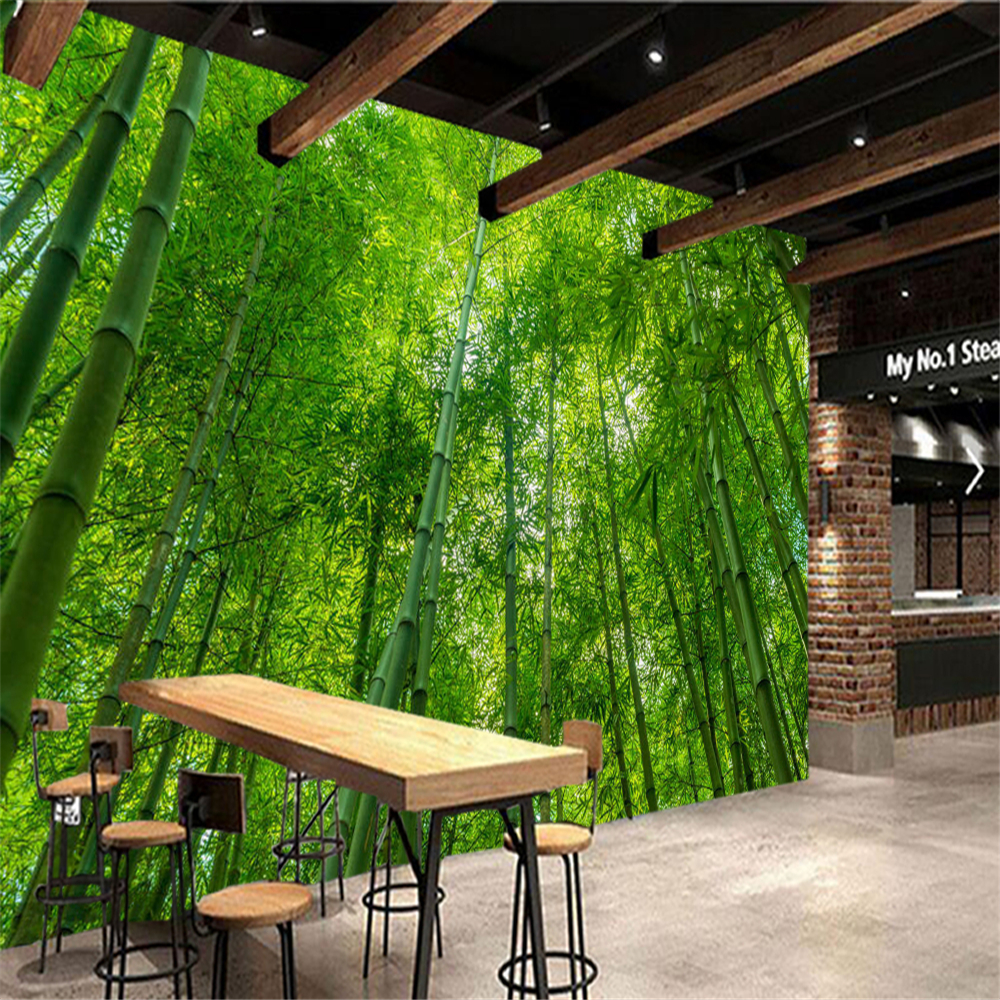 Papel de parede Bamboo forest wallpaper nature background 3d wallpaper mural,living room tv wall bedroom wall papers home decor