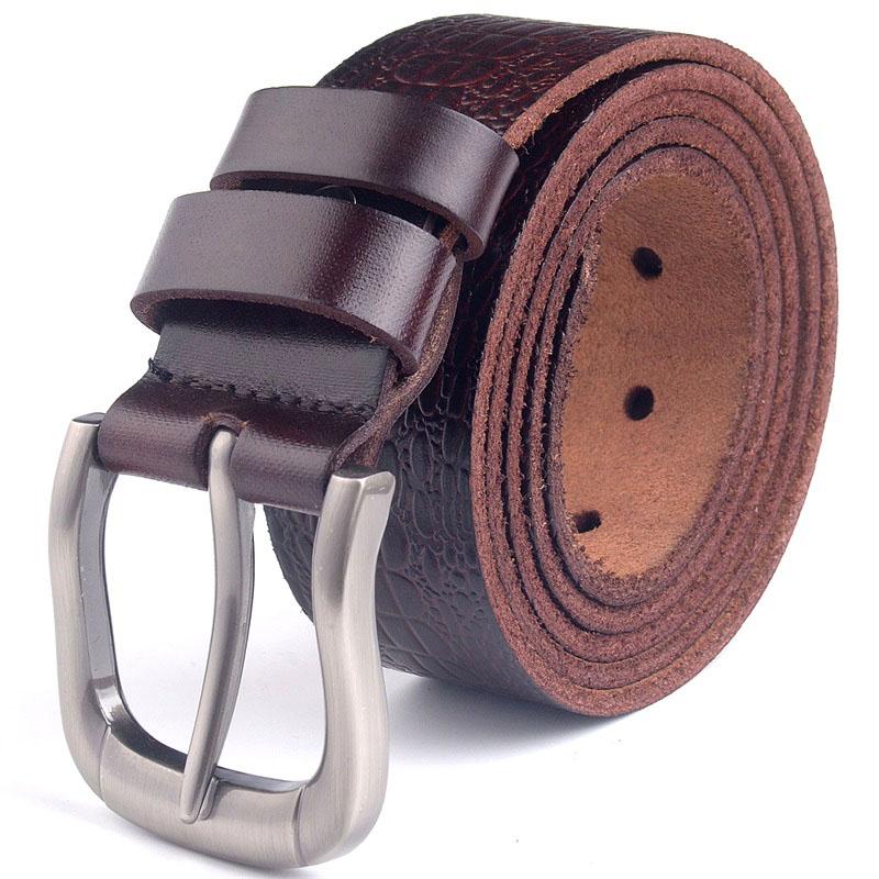 Belts Top Layer Leather Casual High Quality Belt Vintage Design Pin Buckle Genuine For Men Original CowhidBelts, Black
Belts Top Layer Leather Casual High Quality Belt Vintage Design Pin Buckle Genuine For Men Original CowhidBelts, Black