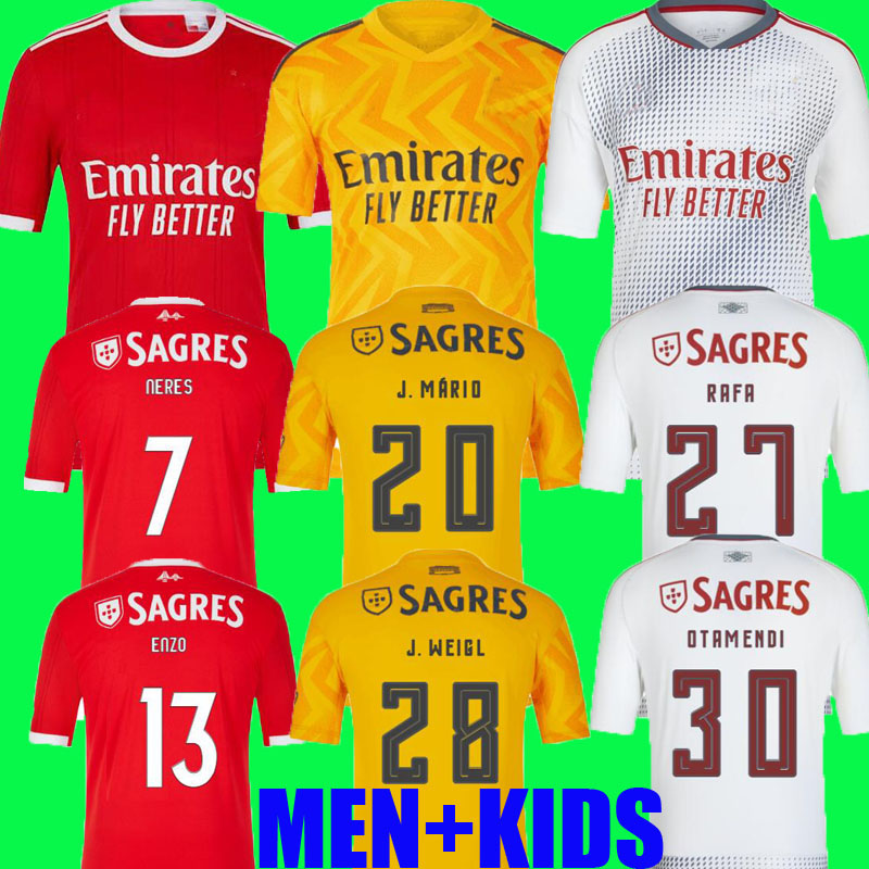 22 23 Benfica soccer jersey RAFA Neres G RAMOS 2022 2023 Away third Enzo Men kids kit Football shirt OTAMENDI Grimaldo Joao Mario Yaremchuk Grimaldo J.WEIGL fans player, Away kids
22 23 Benfica soccer jersey RAFA Neres G RAMOS 2022 2023 Away third Enzo Men kids kit Football shirt OTAMENDI Grimaldo Joao Mario Yaremchuk Grimaldo J.WEIGL fans player, Away kids