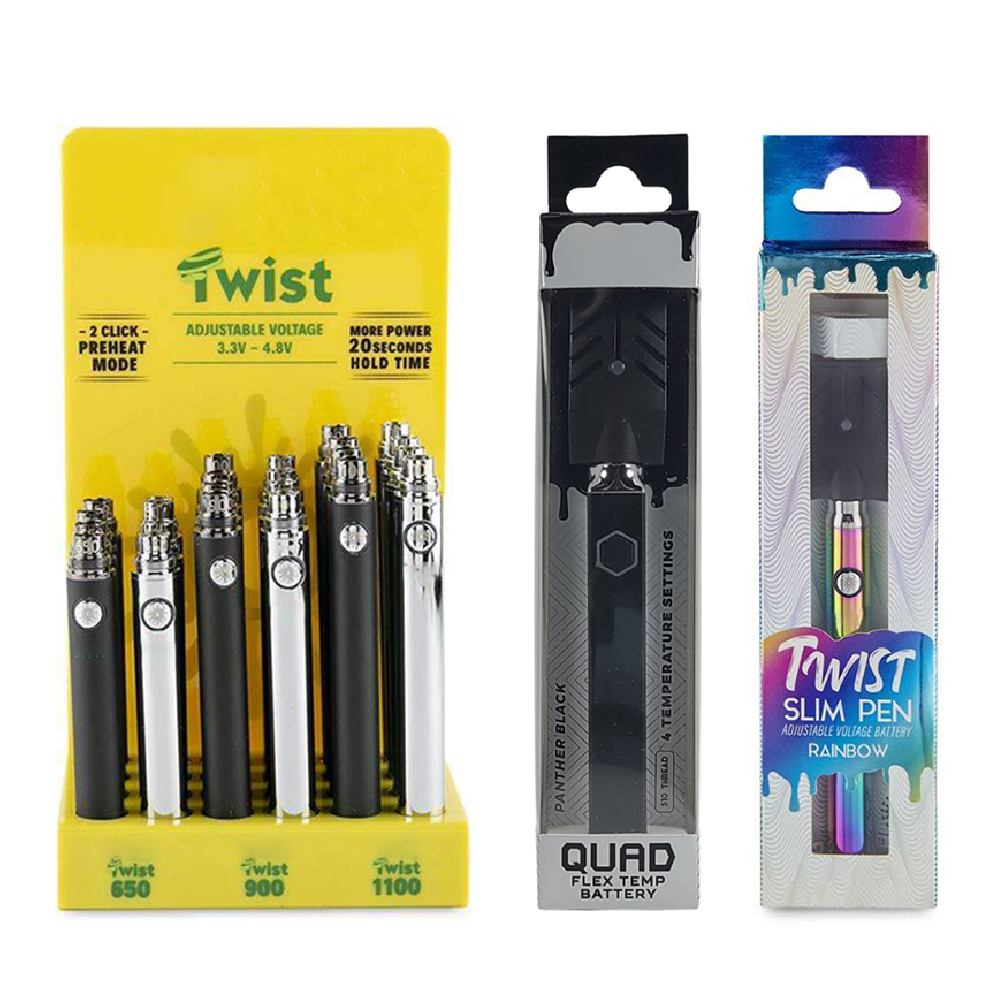 OOZ Preheat Batteries Slim Twist Vape Pen Bottom Variable Voltage Thick Oil Vaporizer Fit 510 Thread Atomizers Cartridges vertex quad display box cookies backwoods
OOZ Preheat Batteries Slim Twist Vape Pen Bottom Variable Voltage Thick Oil Vaporizer Fit 510 Thread Atomizers Cartridges vertex quad display box cookies backwoods