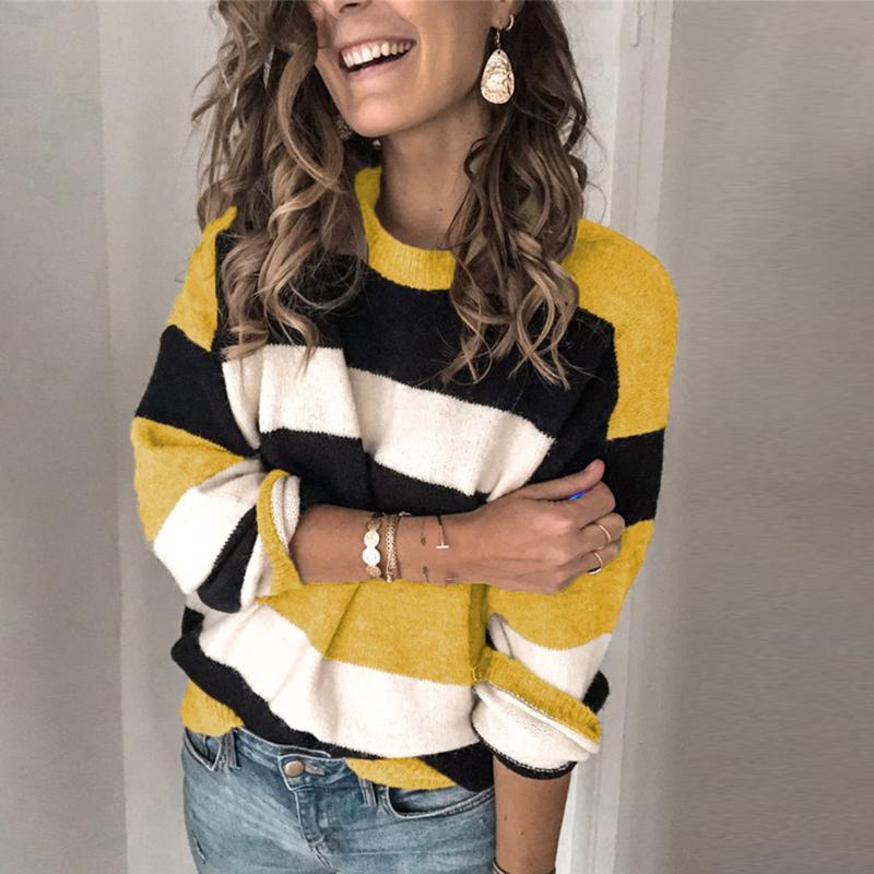 Women's Sweaters Striped Print Fashion Loose Knitted Sleeve Women Top Casual Sweater O-Neck Long 3 Season Trench CoatWomen's, Red
Women's Sweaters Striped Print Fashion Loose Knitted Sleeve Women Top Casual Sweater O-Neck Long 3 Season Trench CoatWomen's, Red