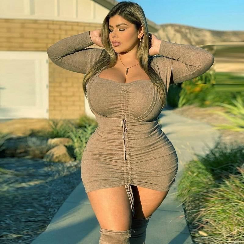 Plus Size Dresses Big Oversized Spring Long-Sleeve Wrap V Neck Drawstring Ruched Bodycon Mini Short Fashion Evening WeddingPlus, Picture
Plus Size Dresses Big Oversized Spring Long-Sleeve Wrap V Neck Drawstring Ruched Bodycon Mini Short Fashion Evening WeddingPlus, Picture