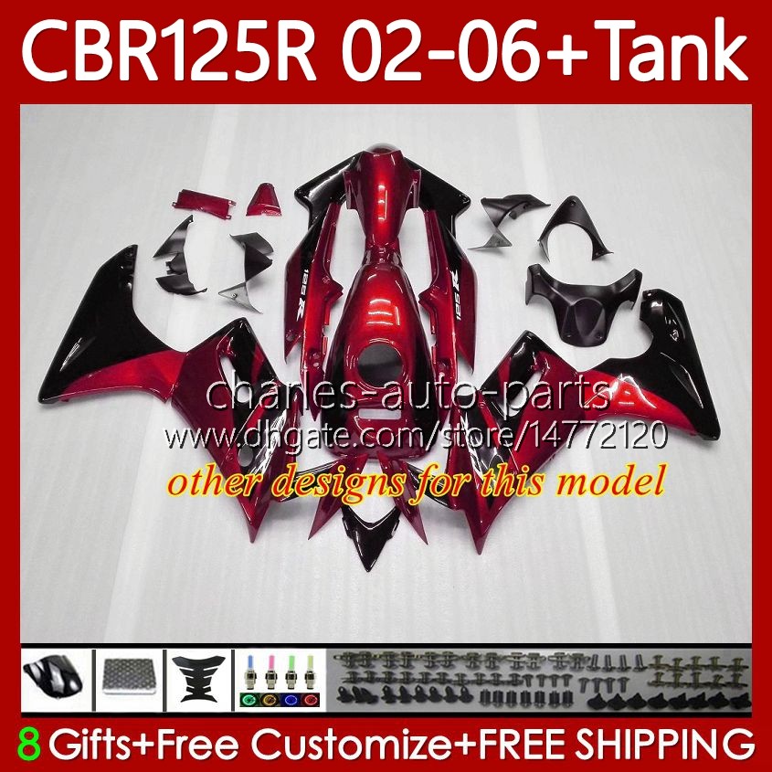 OEM Fairings For HONDA CBR-125 CBR 125 R CC 02-06 Bodywork 124No.138 CBR 125R 125CC CBR125R 2002 2003 2004 05 06 CBR125RR CBR-125R 02 03 04 2005 2006 