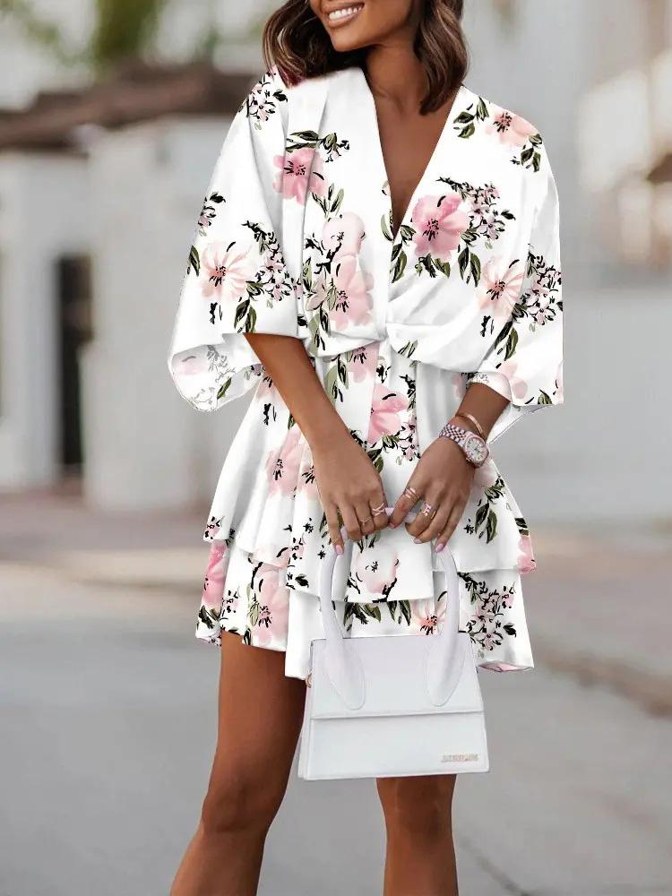 Casual Dresses Women Short Sleeve V Neck Party Dress Commuter Fashion Print Beach Mini Lady Elegant Lace-up Ruffle Office DressesCasual 6SGX, White floral
Casual Dresses Women Short Sleeve V Neck Party Dress Commuter Fashion Print Beach Mini Lady Elegant Lace-up Ruffle Office DressesCasual 6SGX, White floral