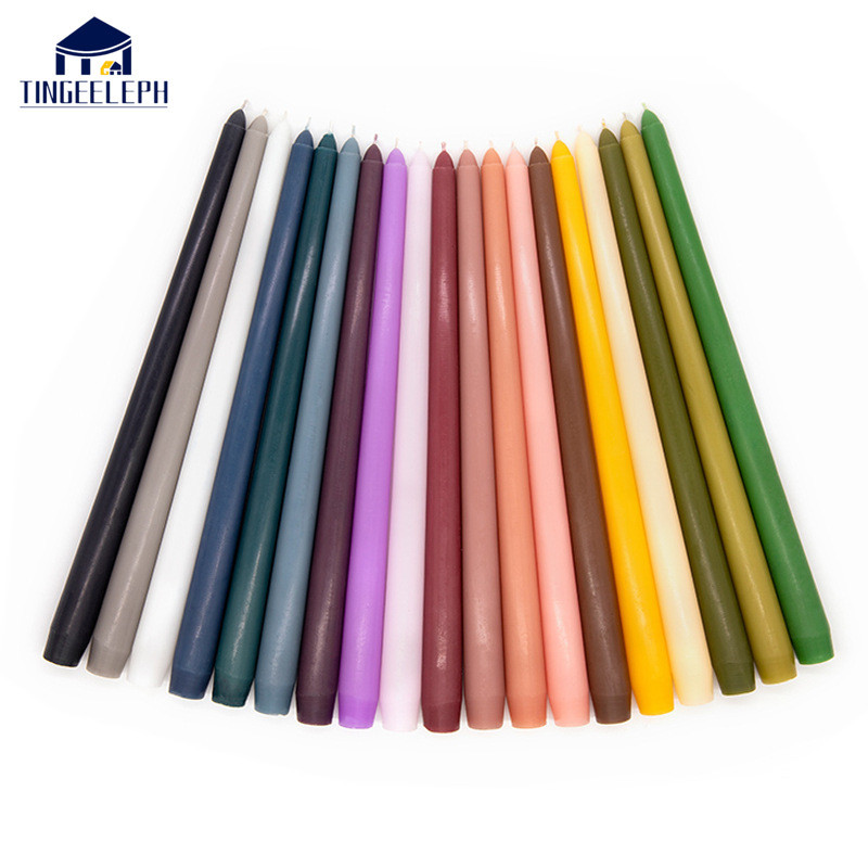 4PCS 30CM Color Taper Candles for Wedding Decoration Birthday Festival Table Decor Long Stick Nordic Candles Set Pack of