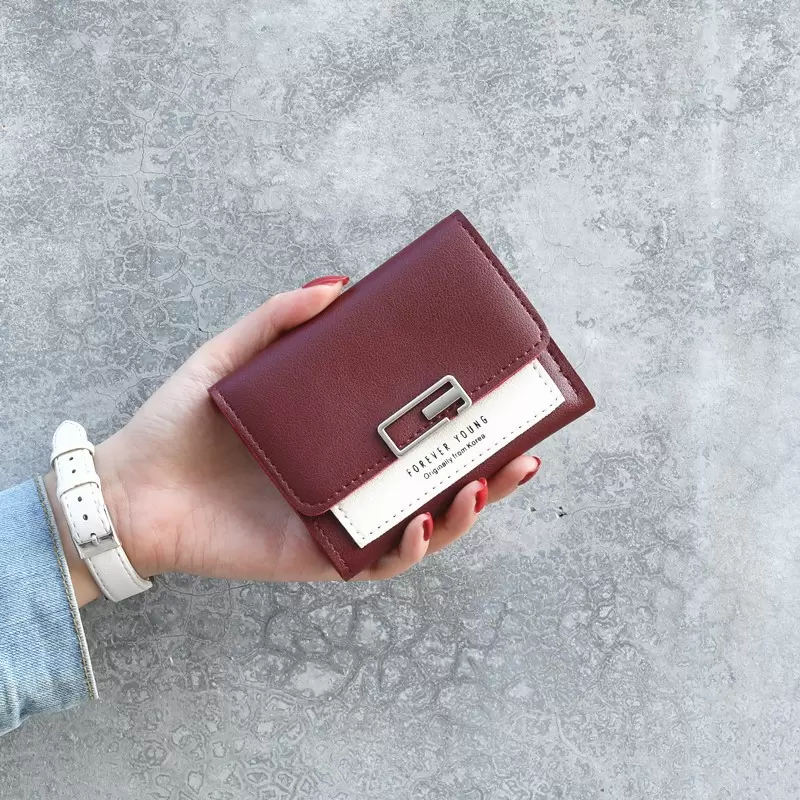 Fashion Womens Wallets Short Wallet For Women Hasp Mini Coin Purse Ladies Small Wallet Female Leather Card Holder Instrument Bags & Cases