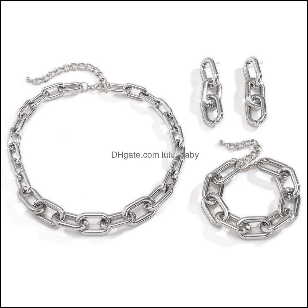 Bracelet Earrings Necklace Jewelry Sets Hip-Hop Style Cross Chains Necklaces Bracelet Ccb Thick Chain Claviclechain Punk Simple Fashion R, Golden
Bracelet Earrings Necklace Jewelry Sets Hip-Hop Style Cross Chains Necklaces Bracelet Ccb Thick Chain Claviclechain Punk Simple Fashion R, Golden