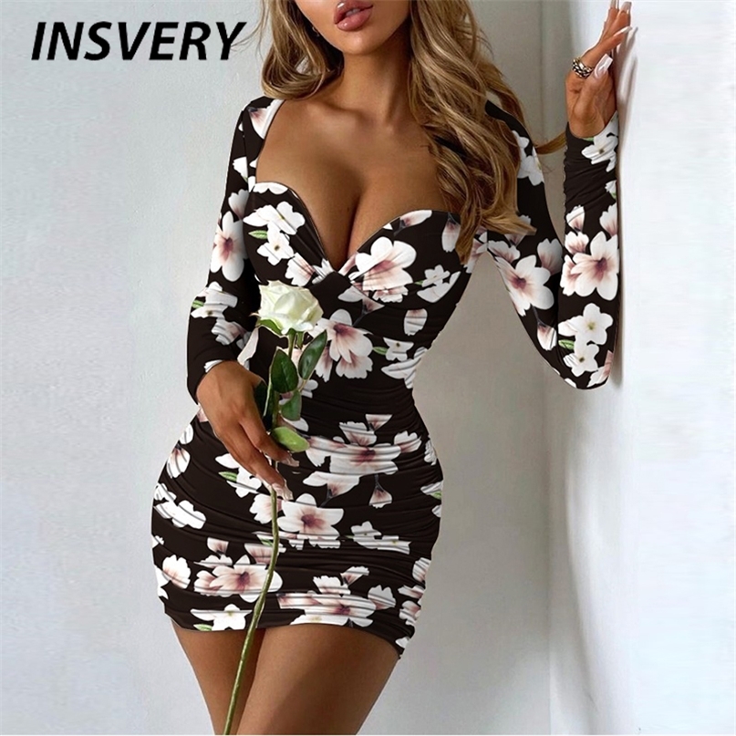 Elegant Ladies Dress Boho Long Sleeve V Neck Party Women Fashion Short Flower Print Bodycon es Female 220613, Red
Elegant Ladies Dress Boho Long Sleeve V Neck Party Women Fashion Short Flower Print Bodycon es Female 220613, Red