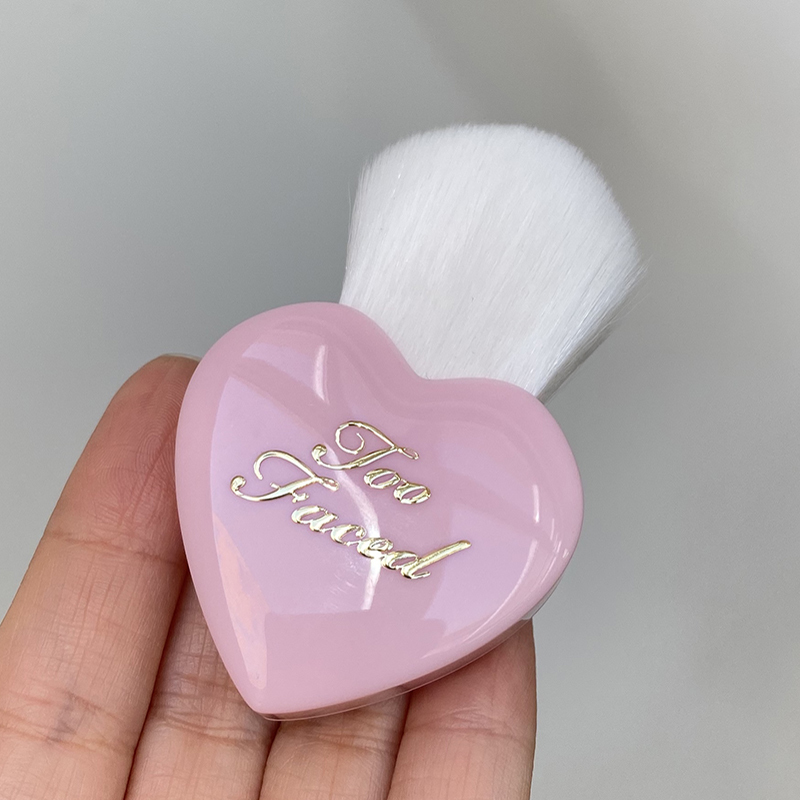 Makeup Brush Heart Shaped Blush Highlighter Kabuki Goat Hair Loose Powder es 220722