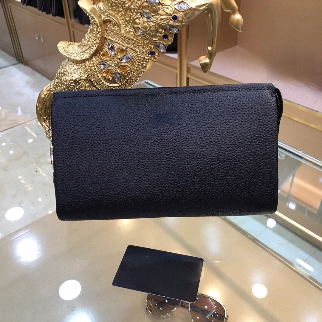 Long men's wallet large capacity multifunctional simple clutch zipper men's wallet million, Black
Long men's wallet large capacity multifunctional simple clutch zipper men's wallet million, Black