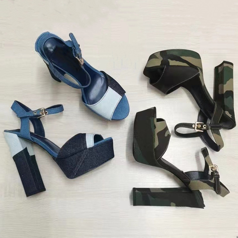 Womens 2022 Summer New Designer Platform High CHunky Heel Sandal Ladies Elegant Open Toe Ankle Buckle Strap Denim Slipper Shoes
Womens 2022 Summer New Designer Platform High CHunky Heel Sandal Ladies Elegant Open Toe Ankle Buckle Strap Denim Slipper Shoes