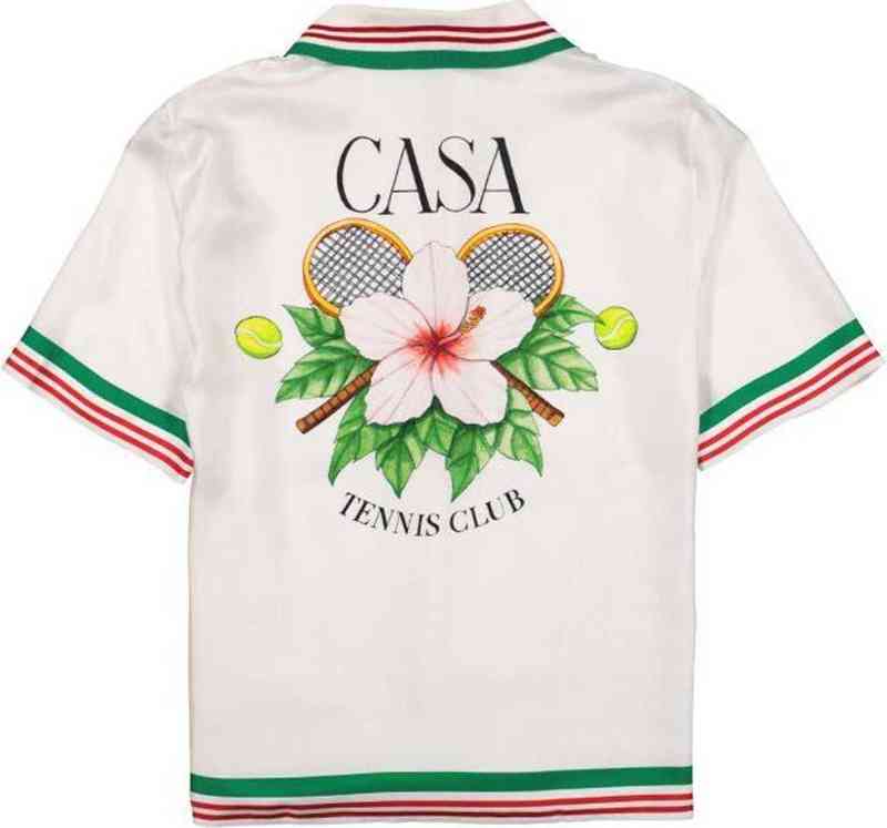 Casablanca 22s tennis flower Sicilian couple casual Hawaiian short sleeve silk shirt unisex casual shirts designer t-shirt, White tennis
Casablanca 22s tennis flower Sicilian couple casual Hawaiian short sleeve silk shirt unisex casual shirts designer t-shirt, White tennis