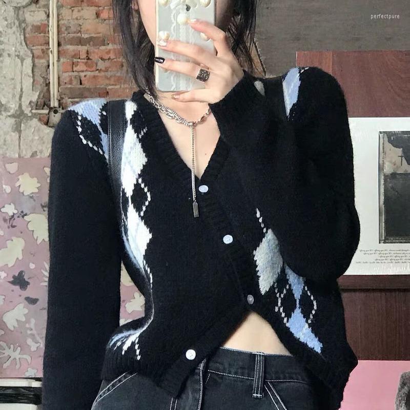 Women' Knits & Tees HOUZHOU Korean Style Plaid Sweater Women Irregular Vintage Preppy Knitted Cardigan Harajuku Streetwear Autumn Perf22, Picture
Women' Knits & Tees HOUZHOU Korean Style Plaid Sweater Women Irregular Vintage Preppy Knitted Cardigan Harajuku Streetwear Autumn Perf22, Picture