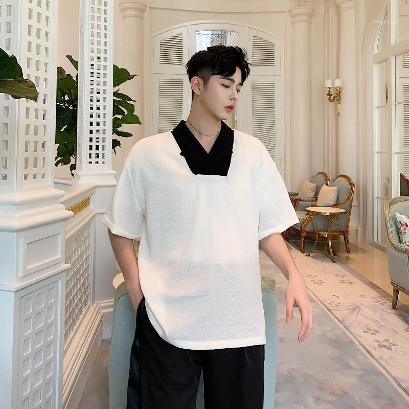 Men's Casual Shirts Fashion Contrast Collar Pullover Shirt Men Black White Causal Blouse Man 2022 Summer Loose Short Sleeve Chemise Homme
Men's Casual Shirts Fashion Contrast Collar Pullover Shirt Men Black White Causal Blouse Man 2022 Summer Loose Short Sleeve Chemise Homme