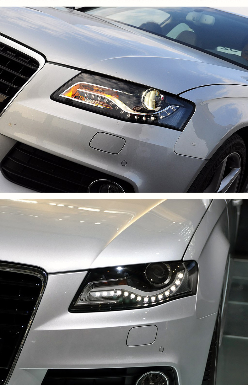 Head Lamp For Audi A4 LED Headlight 2009-2012 Headlights A4L DRL Turn Signal High Beam Angel Eye Projector Lens