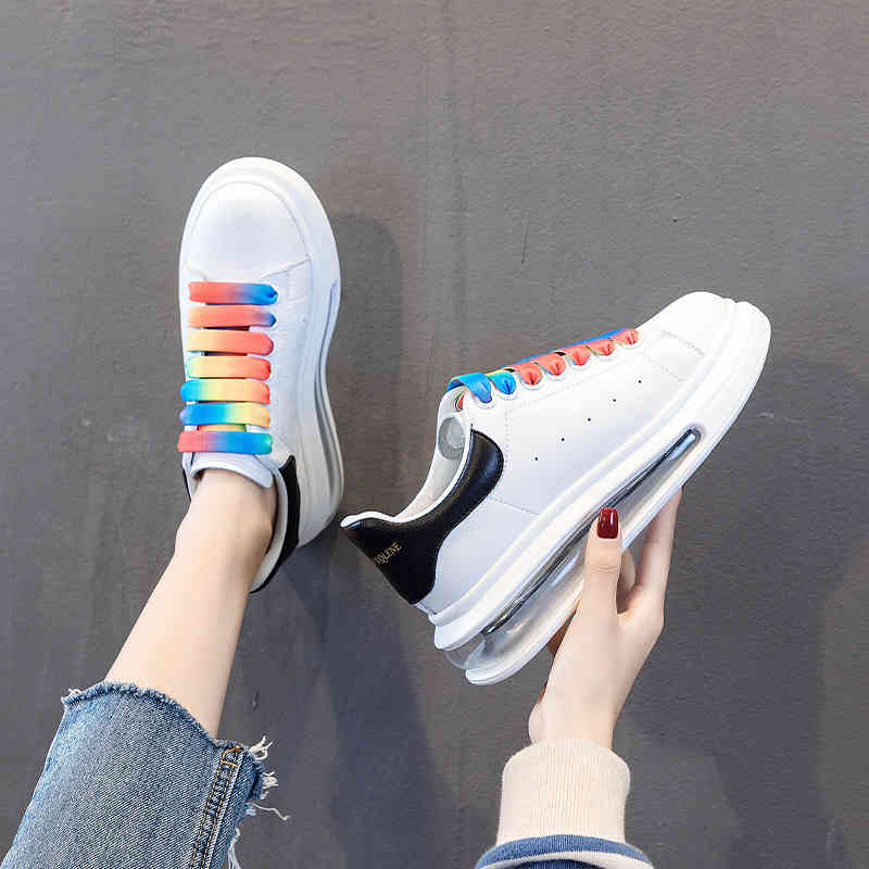 2022 Small White Shoes Women's Leather Thick Bottom Air Cushion Casual Spring and Autumn Breathable Sports Women, Black tail leucorrhea
2022 Small White Shoes Women's Leather Thick Bottom Air Cushion Casual Spring and Autumn Breathable Sports Women, Black tail leucorrhea