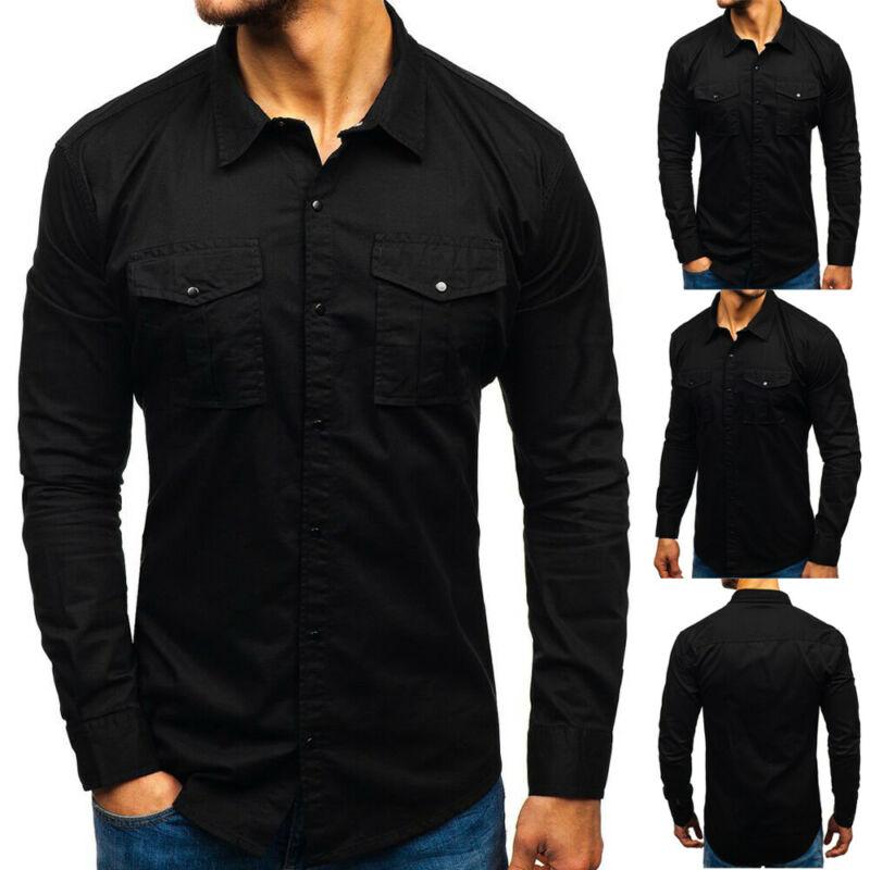 Men's Casual Shirts 2022 Fashion Male Multi-pocket Long Sleeve Tooling Men Solid Slim Fit Shirt Plus Size, White;black
Men's Casual Shirts 2022 Fashion Male Multi-pocket Long Sleeve Tooling Men Solid Slim Fit Shirt Plus Size, White;black