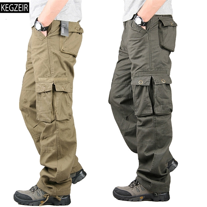 Spring Winter Cargo Pants Men Multi Pocket Straight Mens Military Trousers Casual Baggy Pants Men Big Size Spodnie Taktyczne CJ191130, Khaki
Spring Winter Cargo Pants Men Multi Pocket Straight Mens Military Trousers Casual Baggy Pants Men Big Size Spodnie Taktyczne CJ191130, Khaki