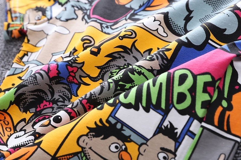 Cool Kid Boys Summer Clothes Outfit With Sunhat Fashion Graffiti Short-sleeved T-shirt Denim Shorts Set Children Pants Clothing 220509