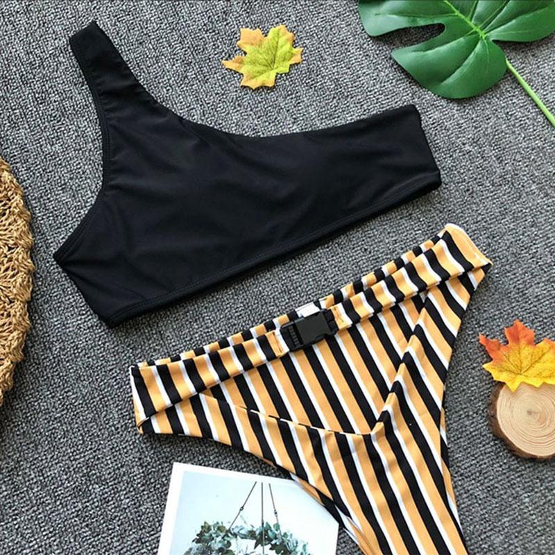 Women' Swimwear Women Striped Sexy One Shoulder Swimsuit High Cut Brazilian Thong Bikinis Bikini Set Waist BiquiniWomen, Bikinis women 1
Women' Swimwear Women Striped Sexy One Shoulder Swimsuit High Cut Brazilian Thong Bikinis Bikini Set Waist BiquiniWomen, Bikinis women 1