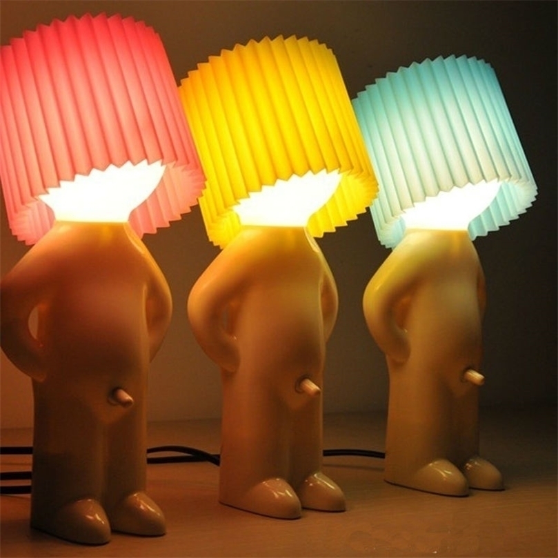 

Naughty Boy Mr.P A Little Shy Man Creative Lamp Small Night Light Desk lights home decoration nice gift 220526