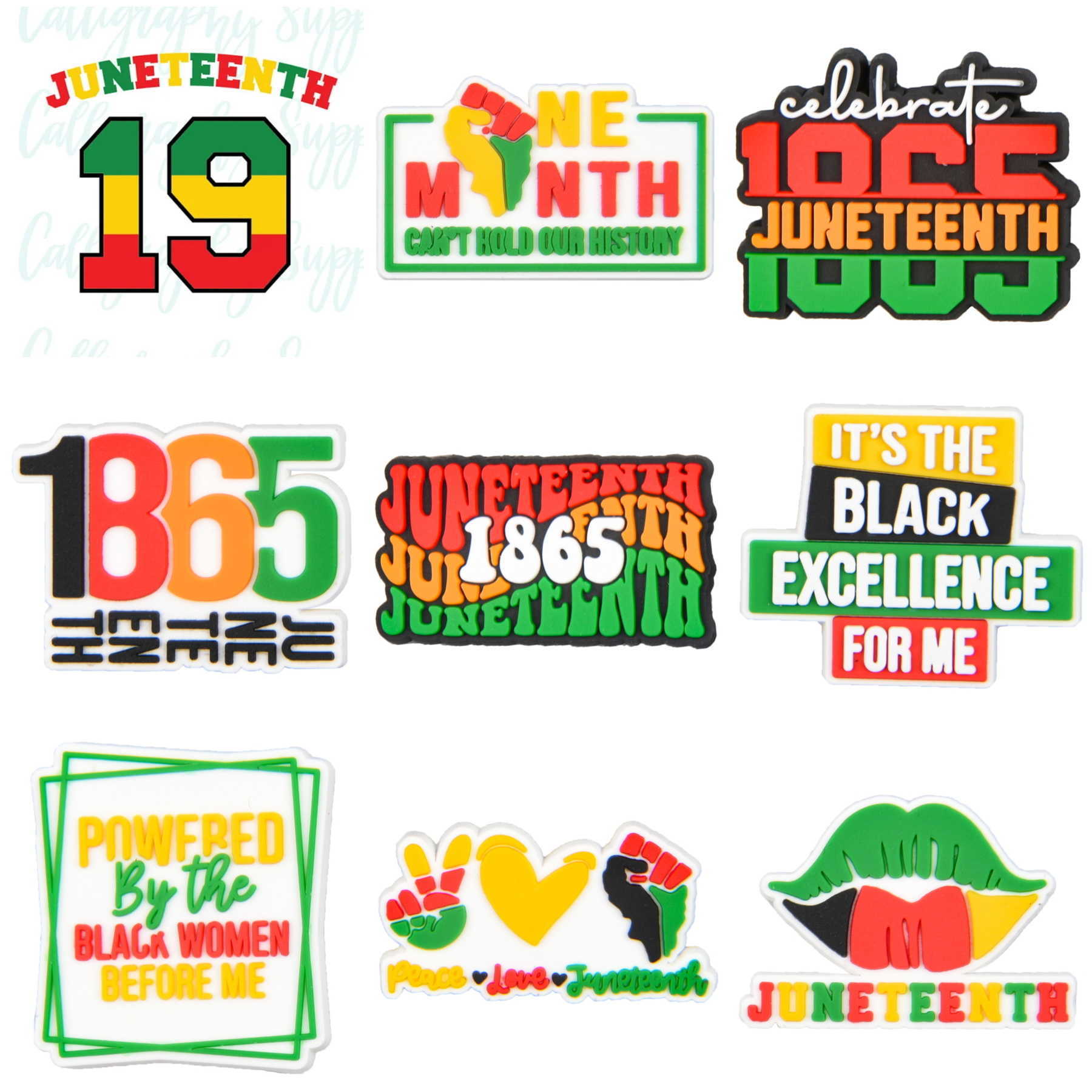 Hot Juneteenth 1865 Shoe Charms Men Women Black Freedom Shoe Decorations Colorful June Bracelet Accessories I Have A Dream