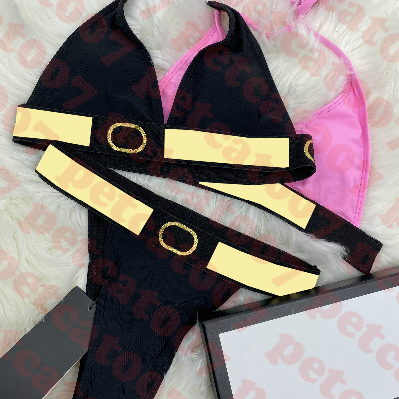 Luxury Womens Bikini Thong Swimwear Gold Print Women Swimsuit Suit Letter Logo Ladies Bra Set Two Colors
Luxury Womens Bikini Thong Swimwear Gold Print Women Swimsuit Suit Letter Logo Ladies Bra Set Two Colors