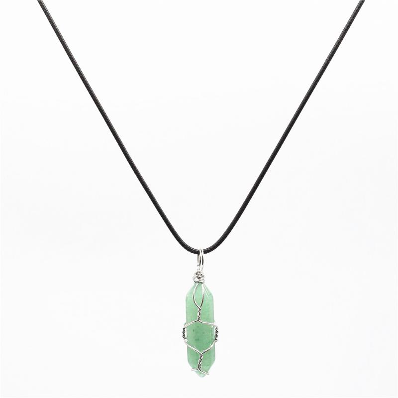 Pendant Necklaces Elegant Short Leather Rope Colar Colier Choker Chain Crystal Opal Pillar Stone Women Necklace Men Femme Gift JewelryPendan
Pendant Necklaces Elegant Short Leather Rope Colar Colier Choker Chain Crystal Opal Pillar Stone Women Necklace Men Femme Gift JewelryPendan
