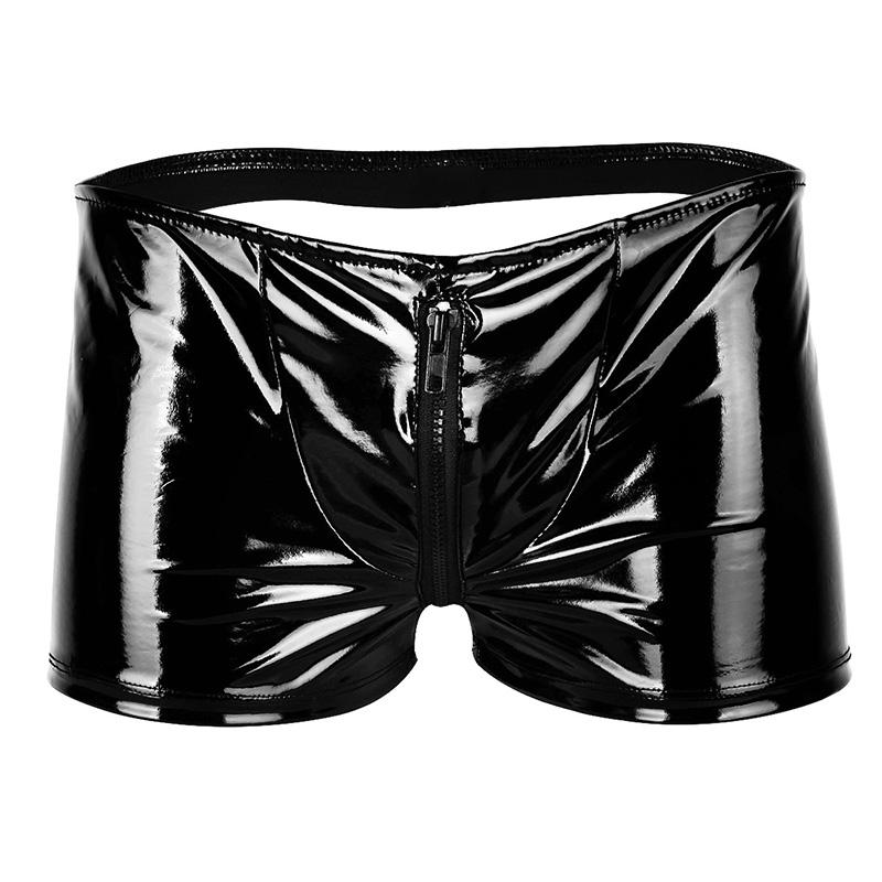 Underpants Mens Lingerie Underwear Shiny Metallic Patent Leather Zipper Bulge Pouch Open BuBoxer Briefs Male Sexy ClubwearUnderpants, Black
Underpants Mens Lingerie Underwear Shiny Metallic Patent Leather Zipper Bulge Pouch Open BuBoxer Briefs Male Sexy ClubwearUnderpants, Black