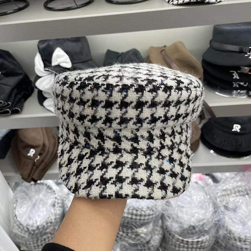 Berets 202212-2509209 Spring Sequins Houndstooth Leisure Sboy Cap Lady Octagonal Hat Women Visors CapBerets, Black
Berets 202212-2509209 Spring Sequins Houndstooth Leisure Sboy Cap Lady Octagonal Hat Women Visors CapBerets, Black
