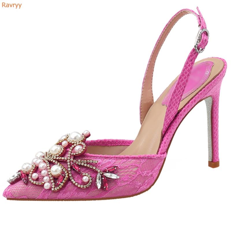 Sandals Air Mesh Pearl Crystal String Bead Ankle Strap Thin Heels Pointed Toe Shoes Buckle Back SandalSandals, As photo
Sandals Air Mesh Pearl Crystal String Bead Ankle Strap Thin Heels Pointed Toe Shoes Buckle Back SandalSandals, As photo