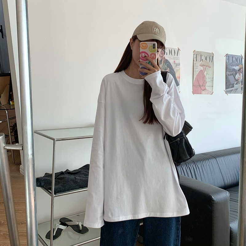 Personalized Customize women t shirt long sleeve tshirt A886 pink green navy blue white 220328