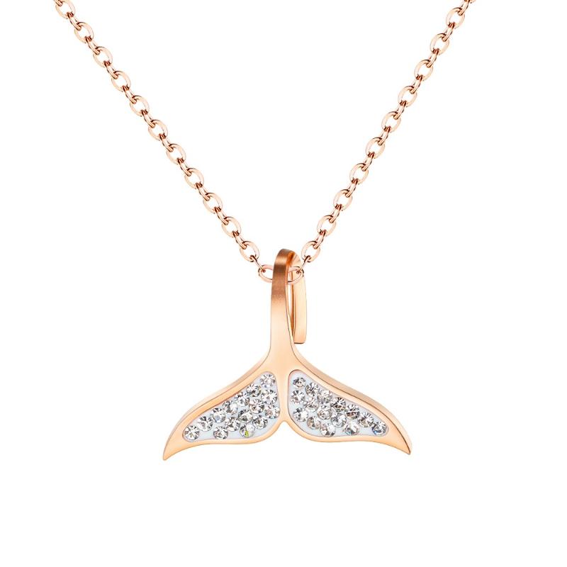 Pendant Necklaces Fashion Simple Fishtail Zircon Titanium Steel Jewelry Woman Birthday Gift Drop
Pendant Necklaces Fashion Simple Fishtail Zircon Titanium Steel Jewelry Woman Birthday Gift Drop