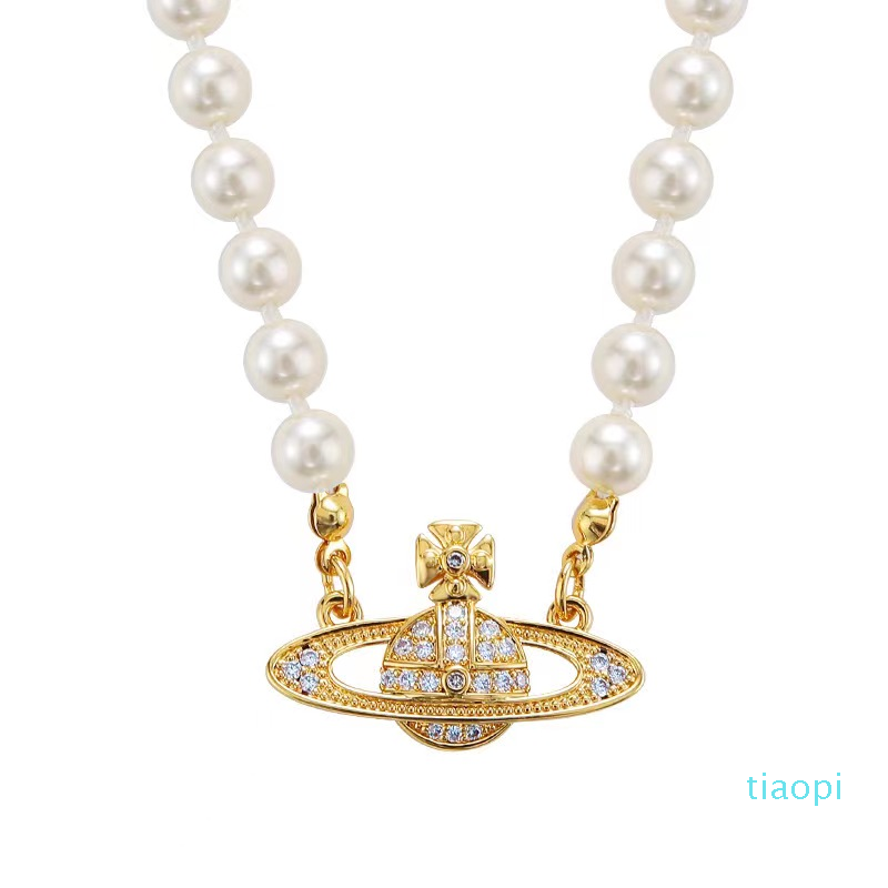 2022 Pearl Necklaces Pin Saturn Beaded pendant Necklace Women Diamond Copper 18K Gold Plated Designer Jewelry Clavicle Mother of pearl chain for Wedding Party gift
2022 Pearl Necklaces Pin Saturn Beaded pendant Necklace Women Diamond Copper 18K Gold Plated Designer Jewelry Clavicle Mother of pearl chain for Wedding Party gift
