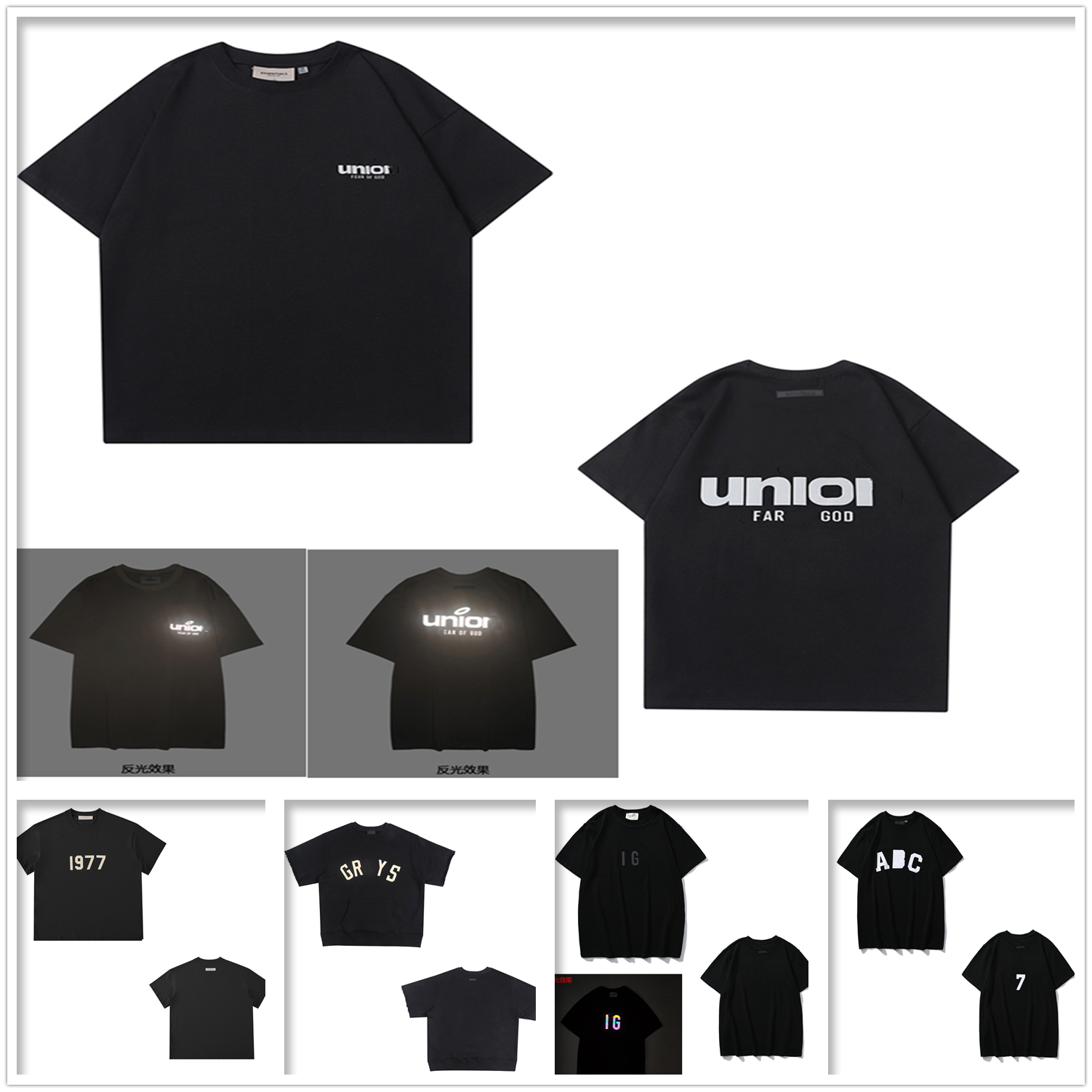 Men's reflective t shirt Tech Fleeces laser women T-Shirts three-dimensional silicone letters short sleeve high street tide brand loose Season 7 Celebrity Style A01, 1pcs button
Men's reflective t shirt Tech Fleeces laser women T-Shirts three-dimensional silicone letters short sleeve high street tide brand loose Season 7 Celebrity Style A01, 1pcs button