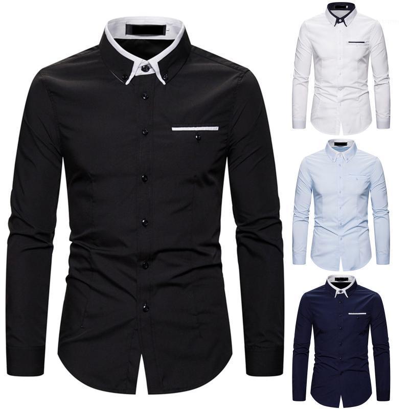 Men's Casual Shirts Top Sleeve Long Color Solid Shirt Slim Turndown-Collar Blouse Men, Black
Men's Casual Shirts Top Sleeve Long Color Solid Shirt Slim Turndown-Collar Blouse Men, Black