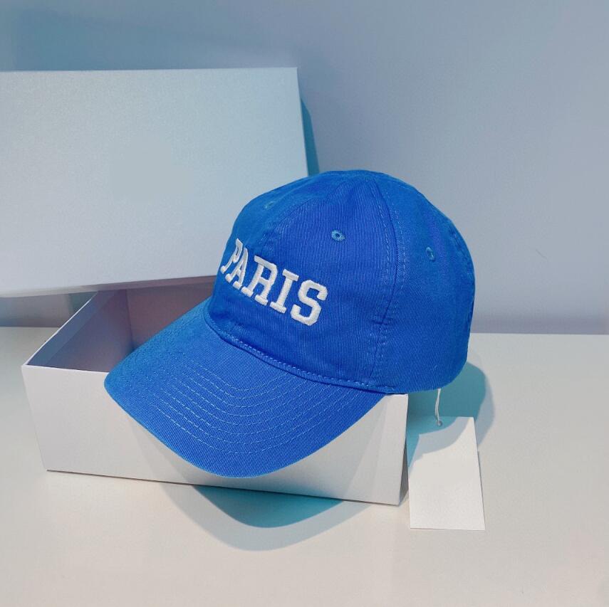 

Paris Designer Sun Hats 2022 Summer Letters Embroidery Ball Caps Fashion Mens Women Baseball Cap Casquette Classic Beach Hat Beanies Multi Colors High Quality, Blue