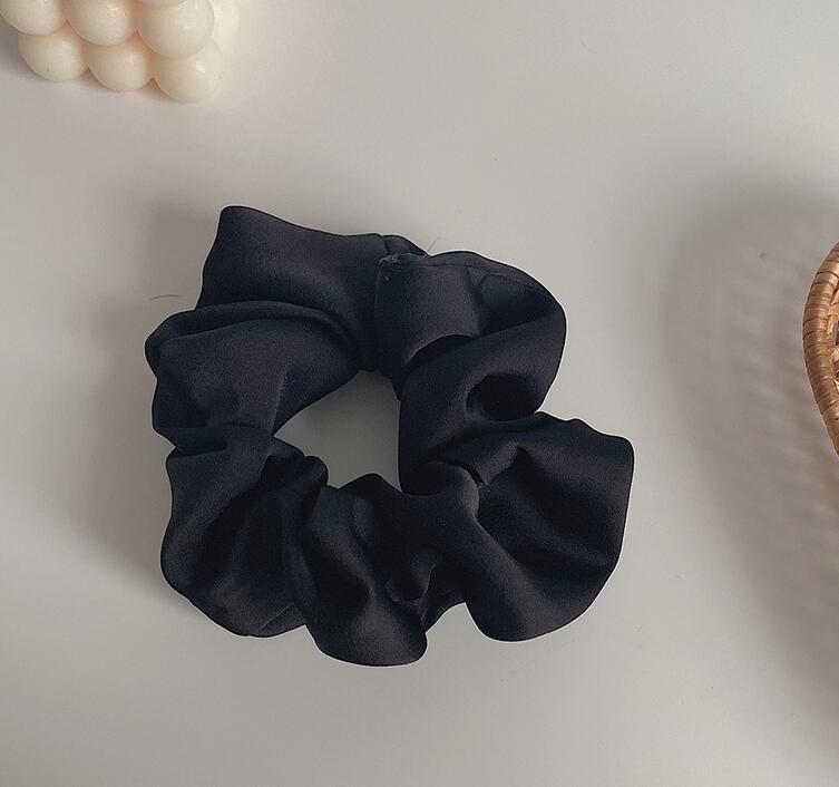 Ring Stretch Hair Band Solid Color Elastic Bubble Sports Dance Silk Soft Charming Hair Band Ponytail Holder Banda Para El Cabello Elastica Con Anillo 