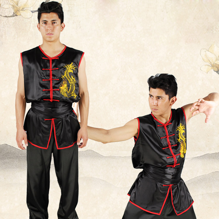 Men's Tracksuits Unisex Tai chi clothing Chinese martial arts Uniform children training Nanquan clothing practice Top + Pants Summer competition 