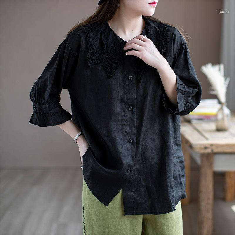 Women's Blouses & Shirts Summer Shirt Women Fashion Vintage Casual Tops 2022 Ladies Cardigan Lace Pleated Loose All-match, Black
Women's Blouses & Shirts Summer Shirt Women Fashion Vintage Casual Tops 2022 Ladies Cardigan Lace Pleated Loose All-match, Black