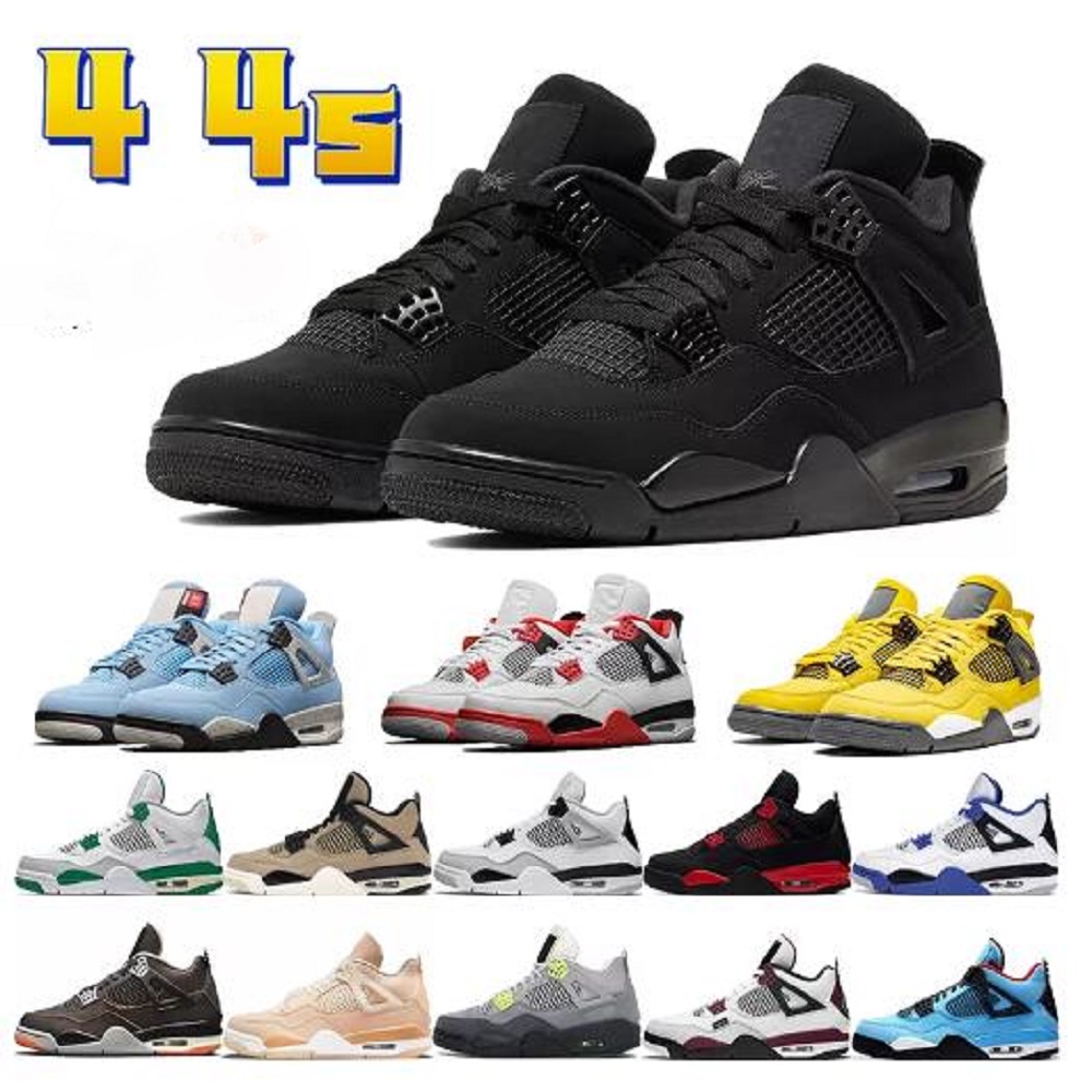 Black Cat Tour Yellow 4 4s basketball shoes shoe Men Women Sneakers University Blue Cactus Jack Shimmer SP Pine Green Fire Red Metallic Purple US 5.5-13, Color 23
Black Cat Tour Yellow 4 4s basketball shoes shoe Men Women Sneakers University Blue Cactus Jack Shimmer SP Pine Green Fire Red Metallic Purple US 5.5-13, Color 23