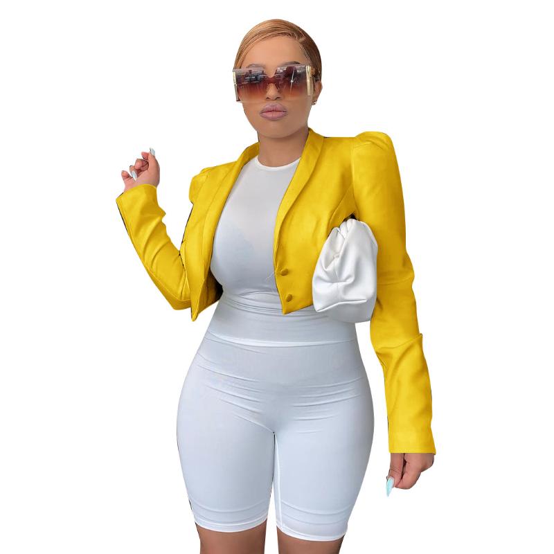 Women' Suits & Blazers Blazer Women Sexy Crop Top Cropped Balzer Femme Fashion Summer 2022 Pink Yelloow Black Womens Long SleeveWomen
Women' Suits & Blazers Blazer Women Sexy Crop Top Cropped Balzer Femme Fashion Summer 2022 Pink Yelloow Black Womens Long SleeveWomen
