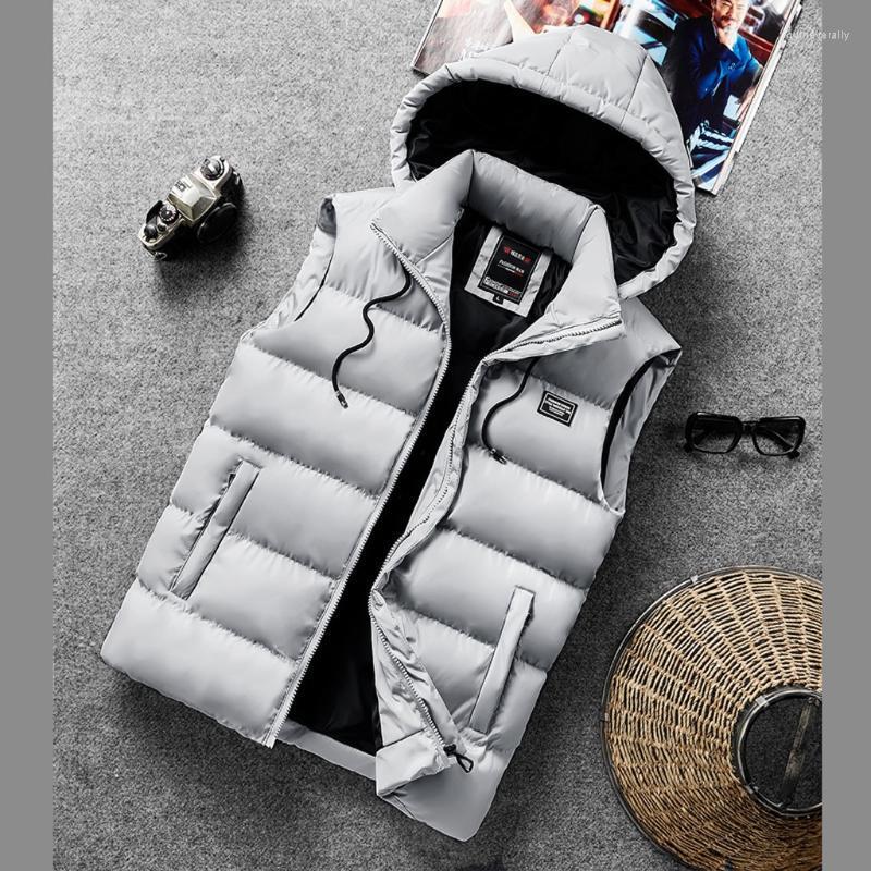 Men's Vests Cotton Hooded Warm Vest Autumn Winter Fashion Stripe Splicing Keep Sleeveless Waistcoat Top Short Coat Jackets Guin22, Gray
Men's Vests Cotton Hooded Warm Vest Autumn Winter Fashion Stripe Splicing Keep Sleeveless Waistcoat Top Short Coat Jackets Guin22, Gray