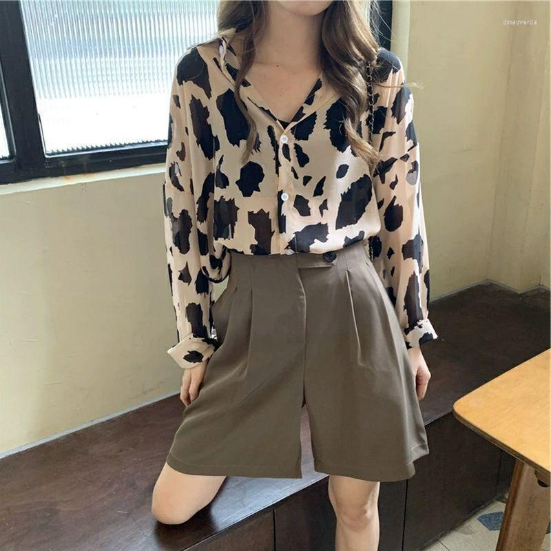 Women' Blouses & Shirts Blouse Women Leopard Print Chiffon Top Blusas Mujer De ModaWomen' Dway22, Khaki
Women' Blouses & Shirts Blouse Women Leopard Print Chiffon Top Blusas Mujer De ModaWomen' Dway22, Khaki
