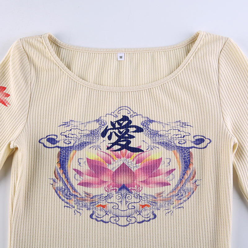 Retro Graphic Print Grunge Tshirts Y2K Fairycore Aesthetic Chic Clothes Harajuku Crewneck Fashion Cute Vintage Top Cuteandpsycho 220527