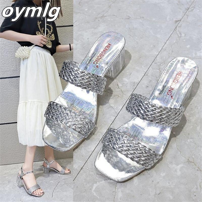 Sandals Drag Sandals, Two Large Sizes, Casual Woven One-word Belt French High Heels, Thick Summer 2022, Silver slippers
Sandals Drag Sandals, Two Large Sizes, Casual Woven One-word Belt French High Heels, Thick Summer 2022, Silver slippers