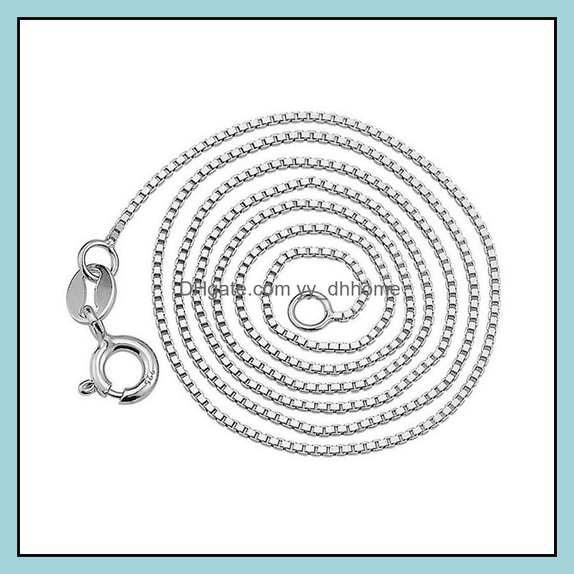 Chains Necklaces Pendants Jewelry Sier Box Chians 1Mm Link Chain Necklace For Women Girl Fashion Wholesale Ship 0356Wh Drop Delivery 2021
Chains Necklaces Pendants Jewelry Sier Box Chians 1Mm Link Chain Necklace For Women Girl Fashion Wholesale Ship 0356Wh Drop Delivery 2021
